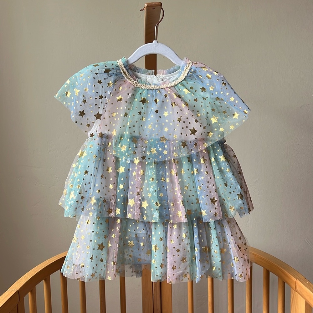 Lola & the Boys star dress, size 3-4, worn once